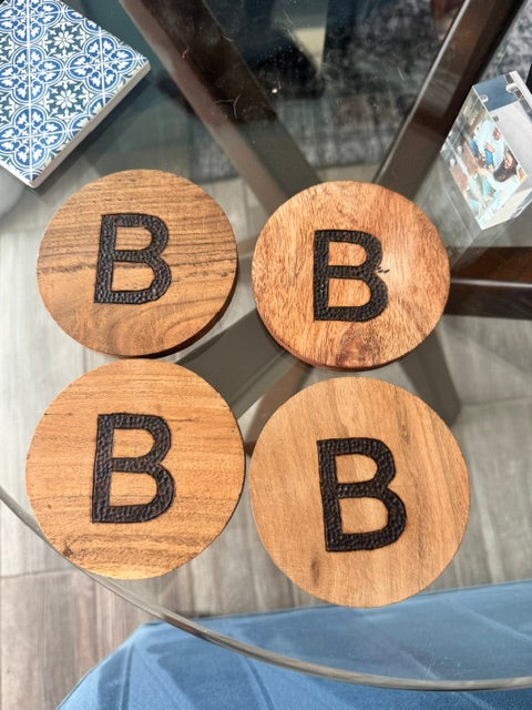 Custom Wood-Burned Coasters